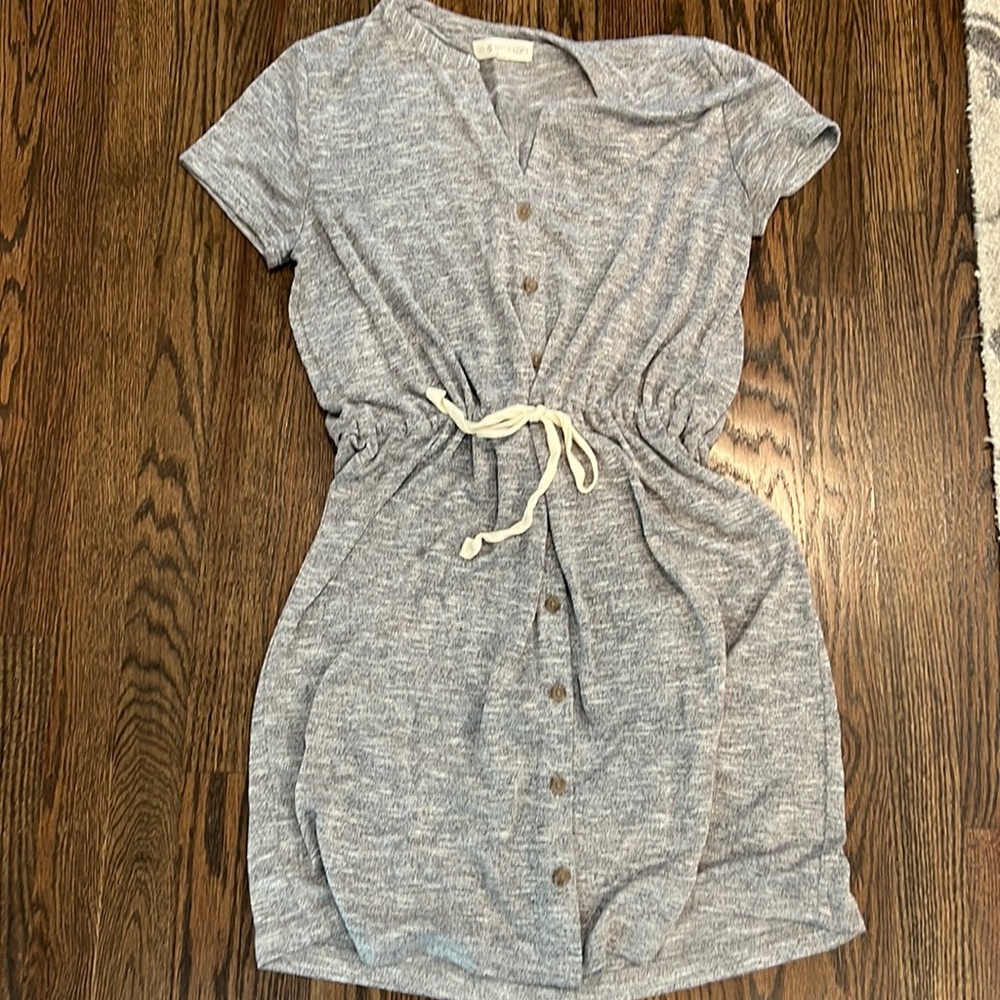 LOFT lou and grey button down shirt dress XS
